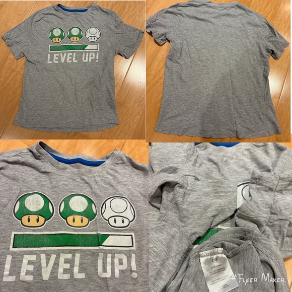 5 Boys Nintendo- Pokemon & Super Mario/Yoshi Short Sleeve Tees - size L (10/12) - Picture 16 of 16
